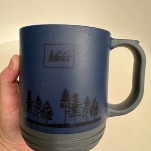 REI Stanley 12oz coffee mug with lid - Navy/Gray